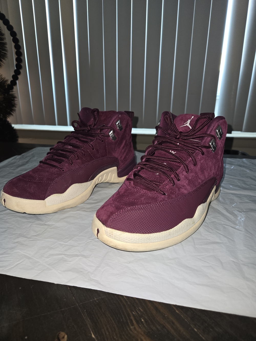 Air Jordan 12 Retro Maroon Suede Men's Sneakers